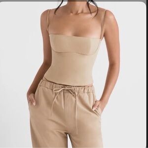 House of CB Audette Structured Cotton Twill Corset Too Size L A/C ~NWT~ $135msrp